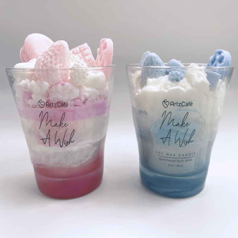 Make A Wish Pink Parfait Candle
