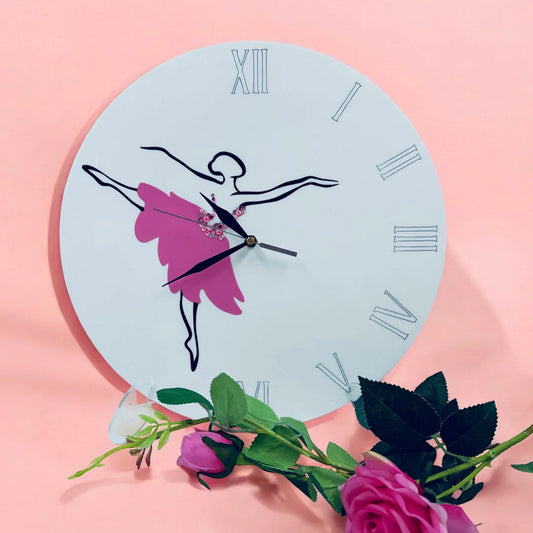 Ballerina Perspex Clock