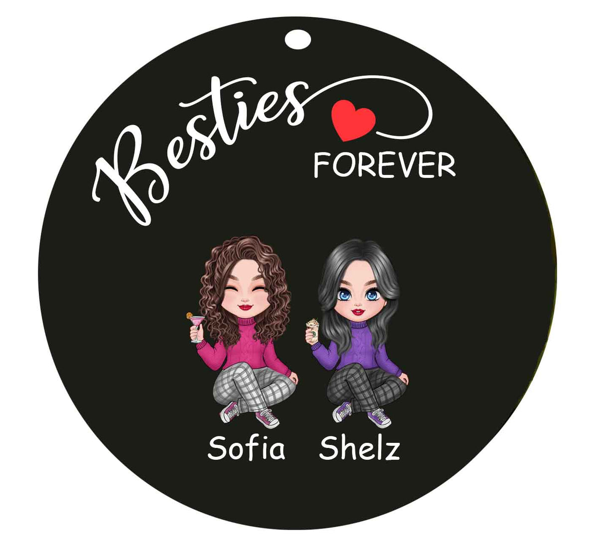 Besties Forever - Personalized Customized Gift Keychain
