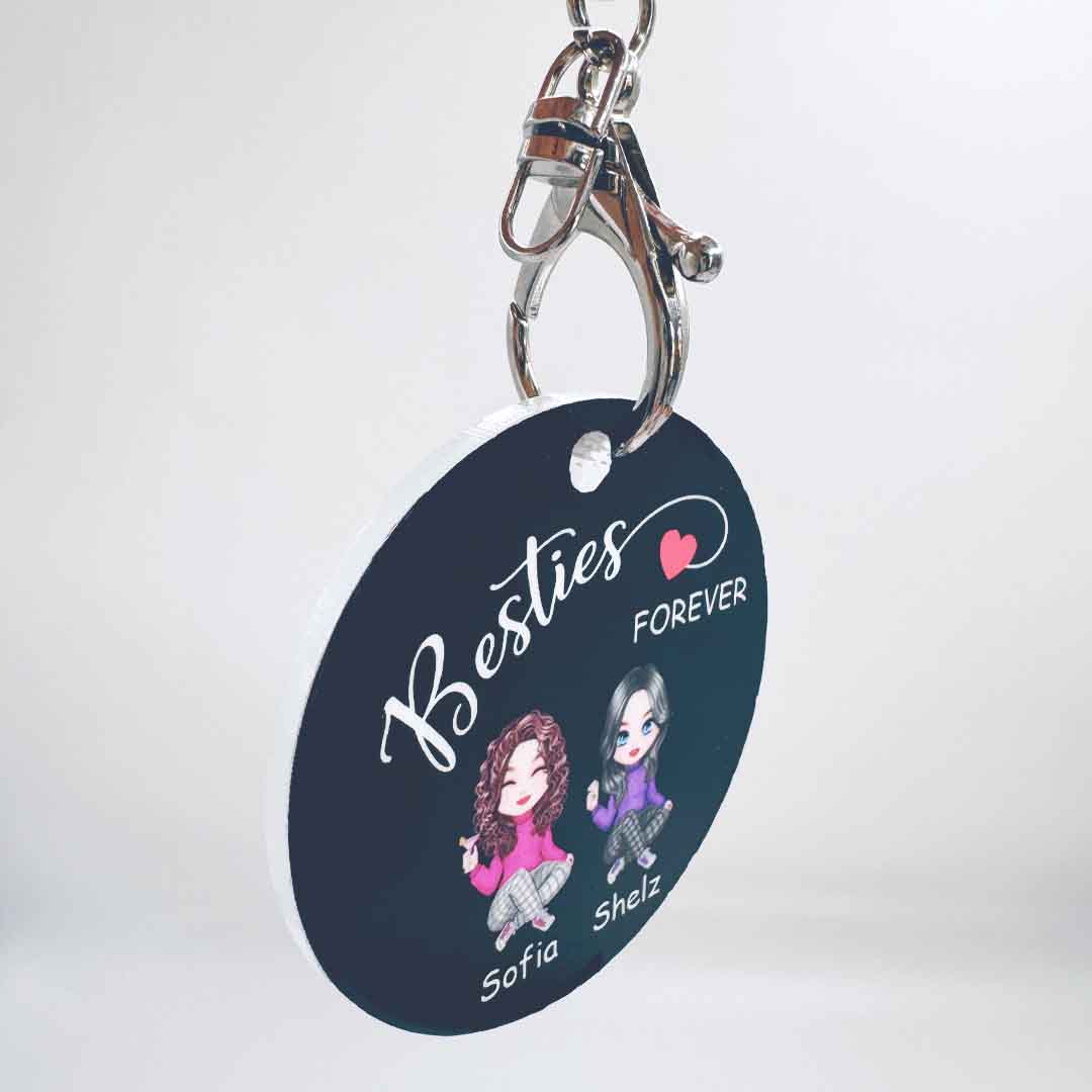 Besties Forever - Personalized Customized Gift Keychain