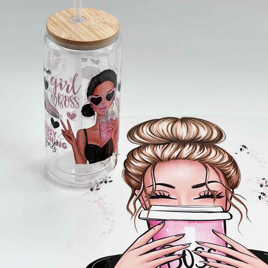 Girl Boss Glass Tumbler