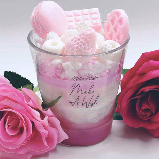 Make A Wish Pink Parfait Candle