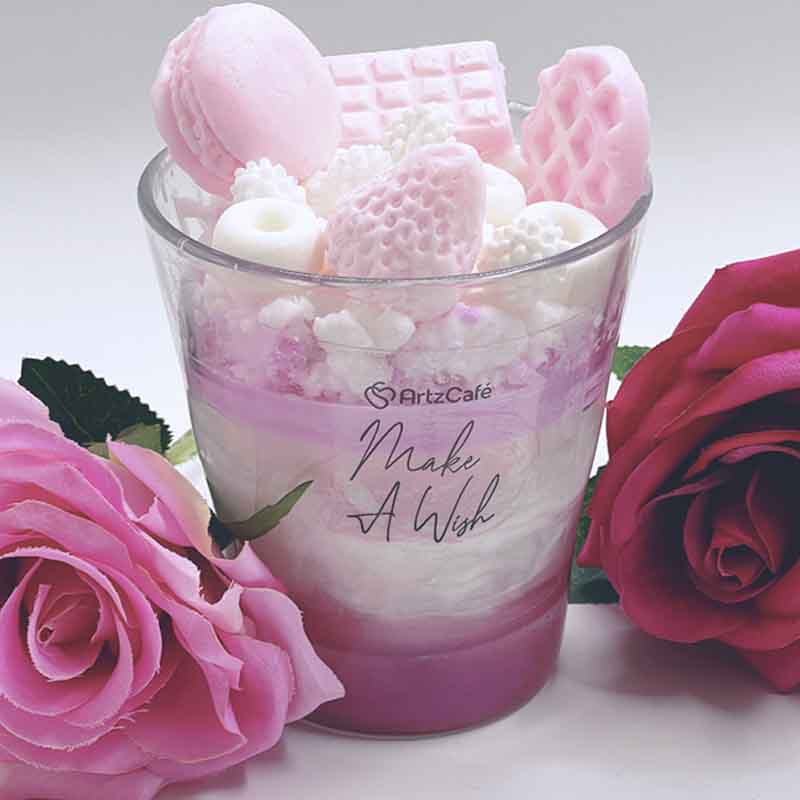 Make A Wish Pink Parfait Candle