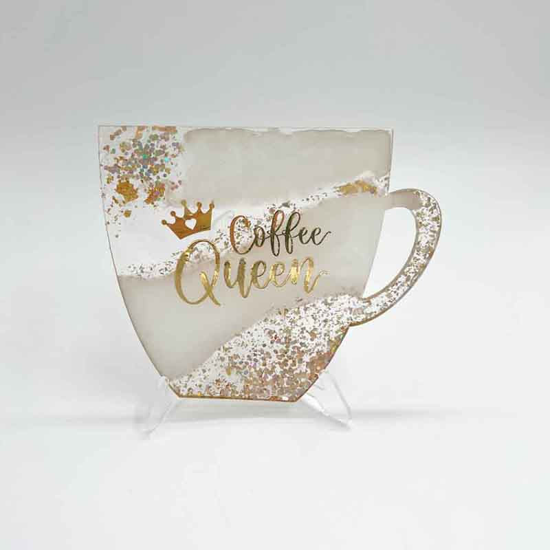 Resin Glitter Coffee Mug Coasters