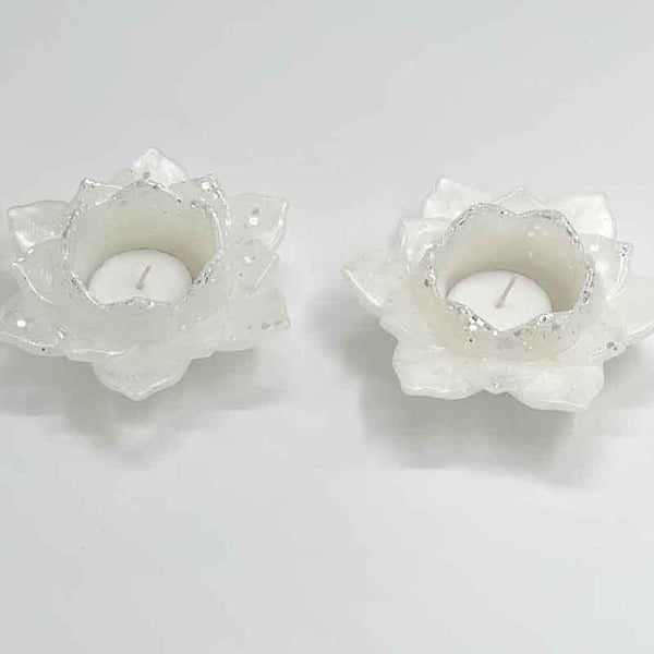 Resin Lotus Flower Tea Light Holders Artzcafe