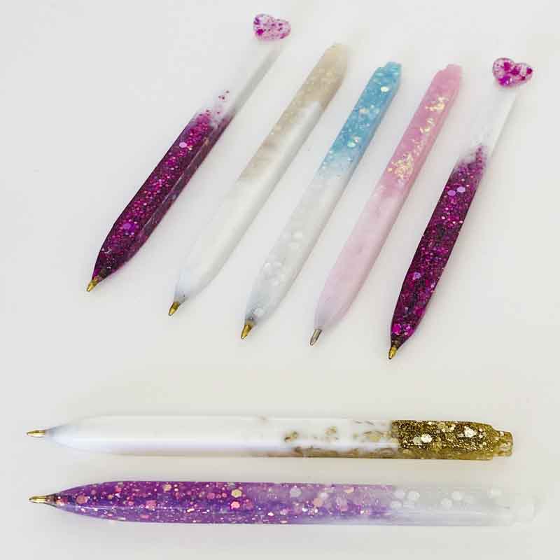Glitter and Resin Pens